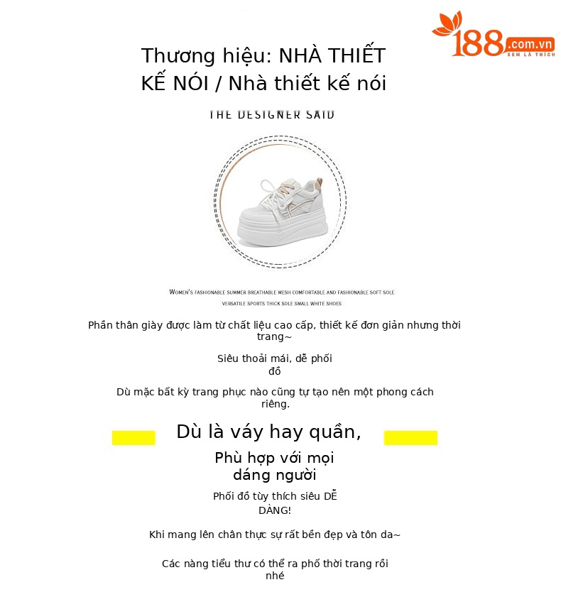Giày sneaker nữ đế dày tăng chiều cao phong cách thể thao nhẹ — Tím 5057, Mơ 5057 chi tiết 4
