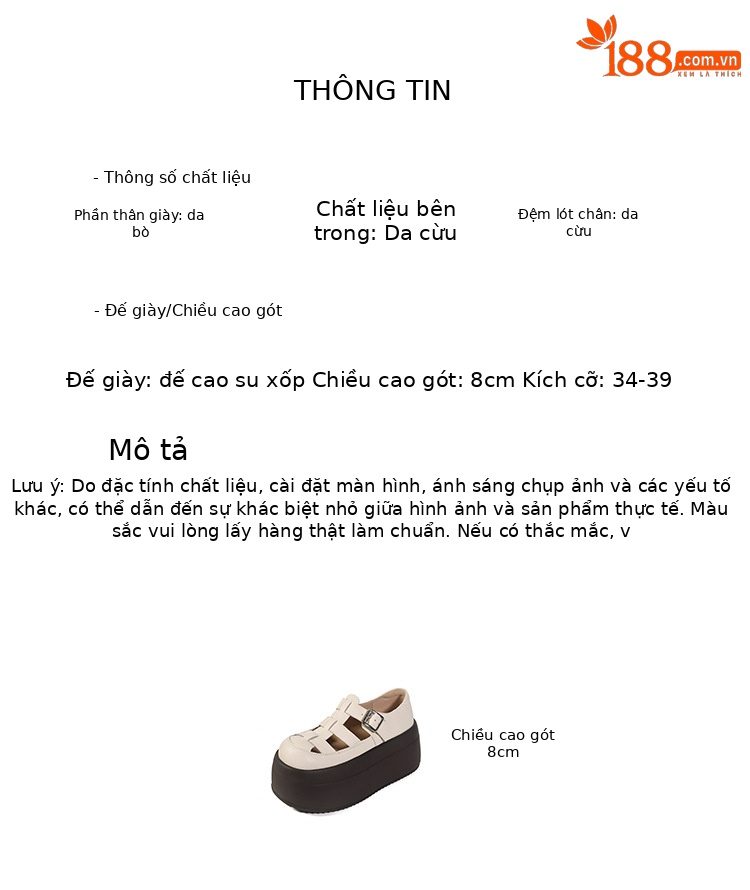 Sandal nữ đế dày bít mũi thể thao đi biển, đan thoáng khí — màu đen, màu trắng ngà chi tiết 4