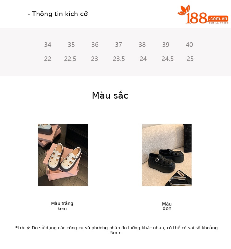 Sandal nữ đế dày bít mũi thể thao đi biển, đan thoáng khí — màu đen, màu trắng ngà chi tiết 5
