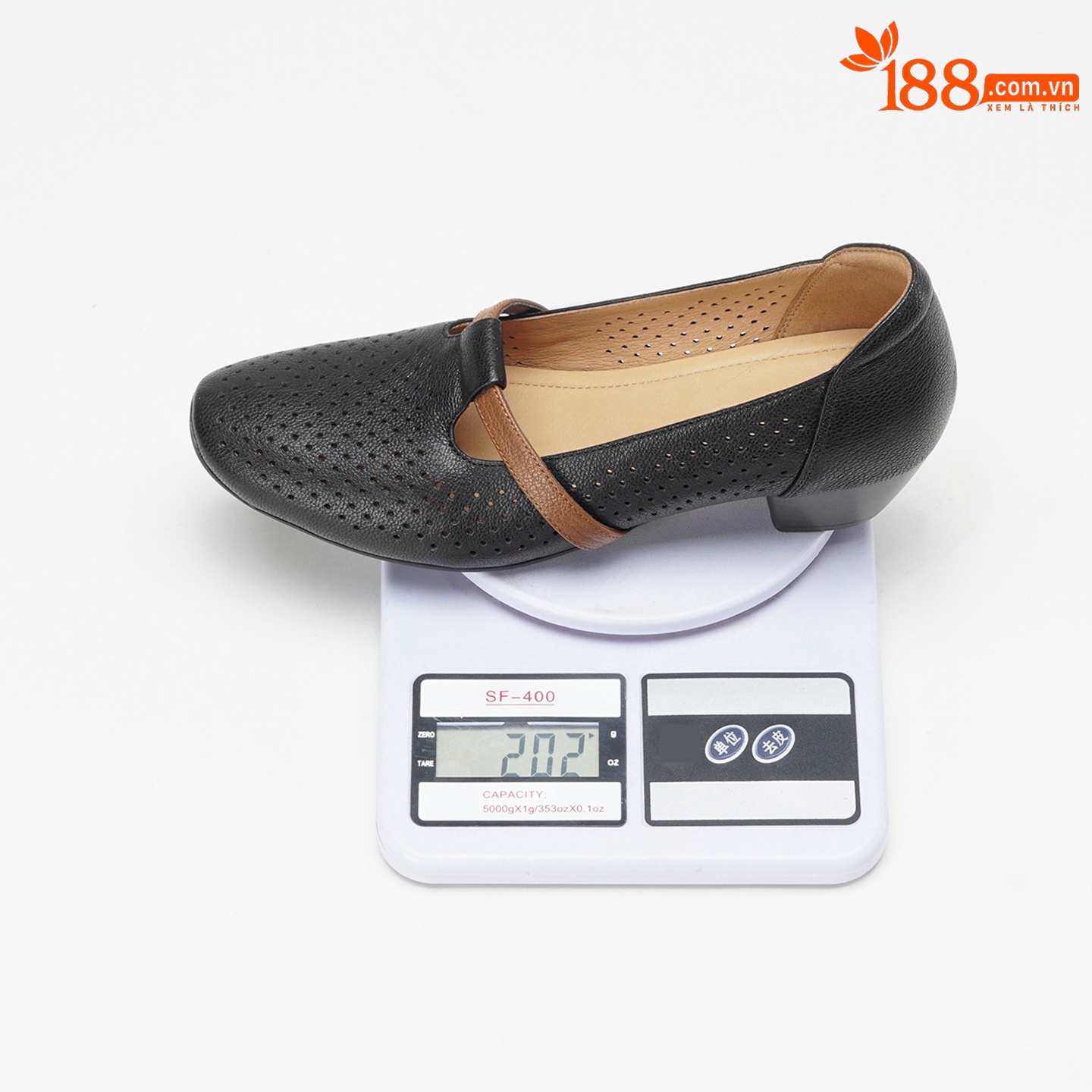Giày đơn nữ da cừu mũi nhọn gót vuông 4 cm, phong cách trung tính bốn mùa — đen chi tiết 1