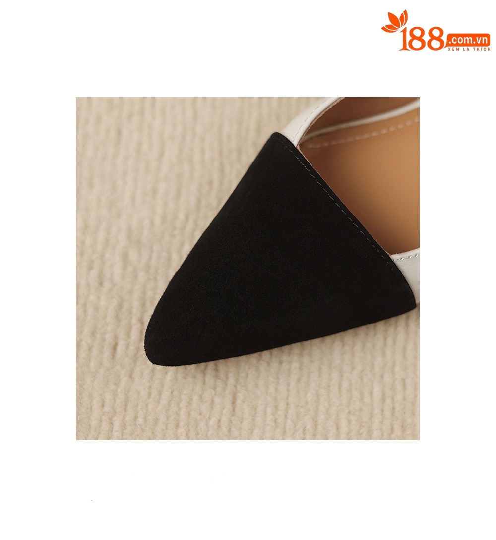 Sandal nữ gót thấp 2,5 cm mũi kín quai hậu phong cách tiểu hương — đen chi tiết 18