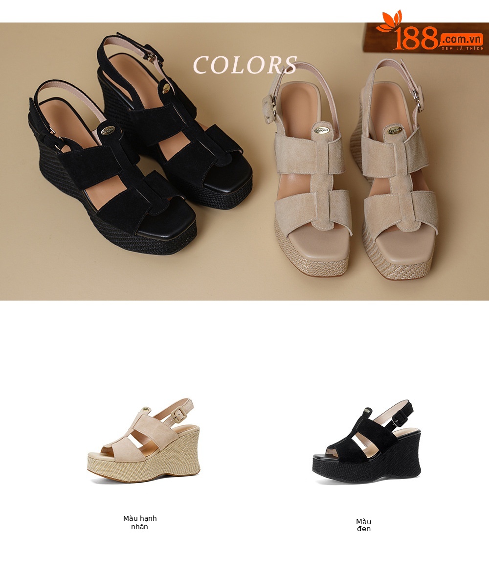 Sandal cao gót nữ hở mũi đế xuồng gót 10 cm quai ngang một khóa — màu đen, màu mơ chi tiết 2