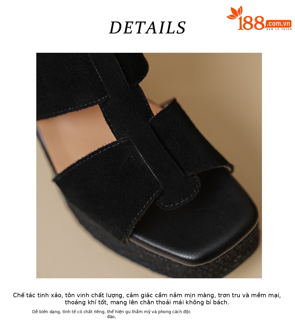 Sandal cao gót nữ hở mũi đế xuồng gót 10 cm quai ngang một khóa — màu đen, màu mơ chi tiết 16