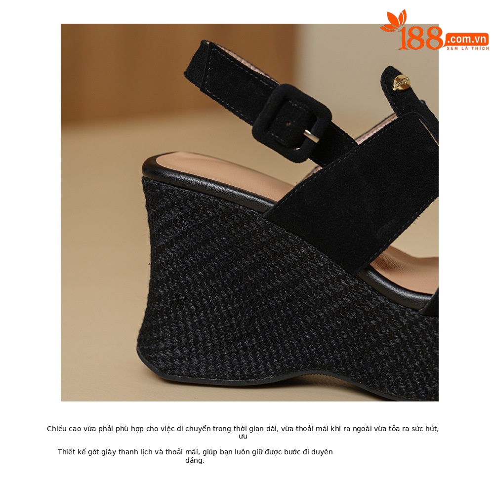 Sandal cao gót nữ hở mũi đế xuồng gót 10 cm quai ngang một khóa — màu đen, màu mơ chi tiết 18