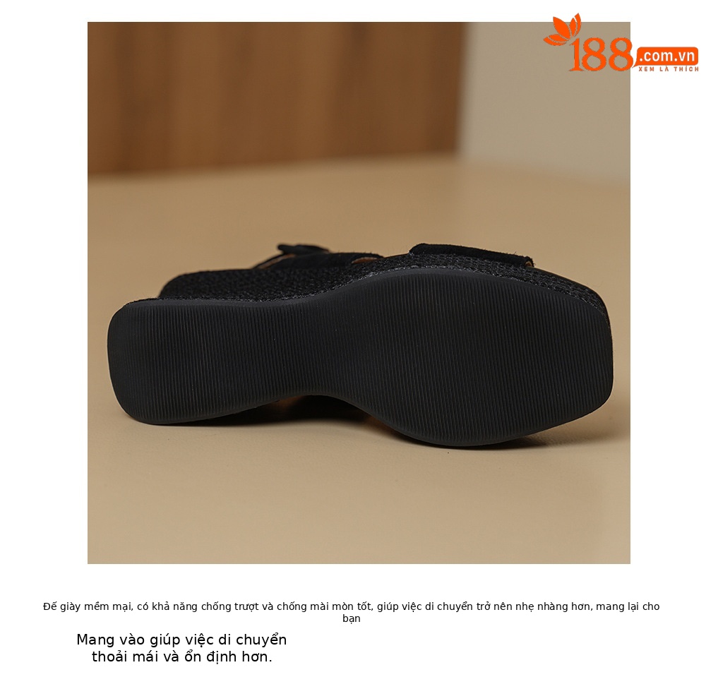 Sandal cao gót nữ hở mũi đế xuồng gót 10 cm quai ngang một khóa — màu đen, màu mơ chi tiết 19