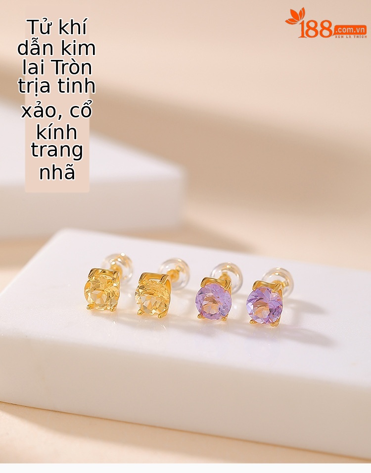 Dây chuyền bạc 925 pha lê vàng tối giản — Pha lê vàng chi tiết 1