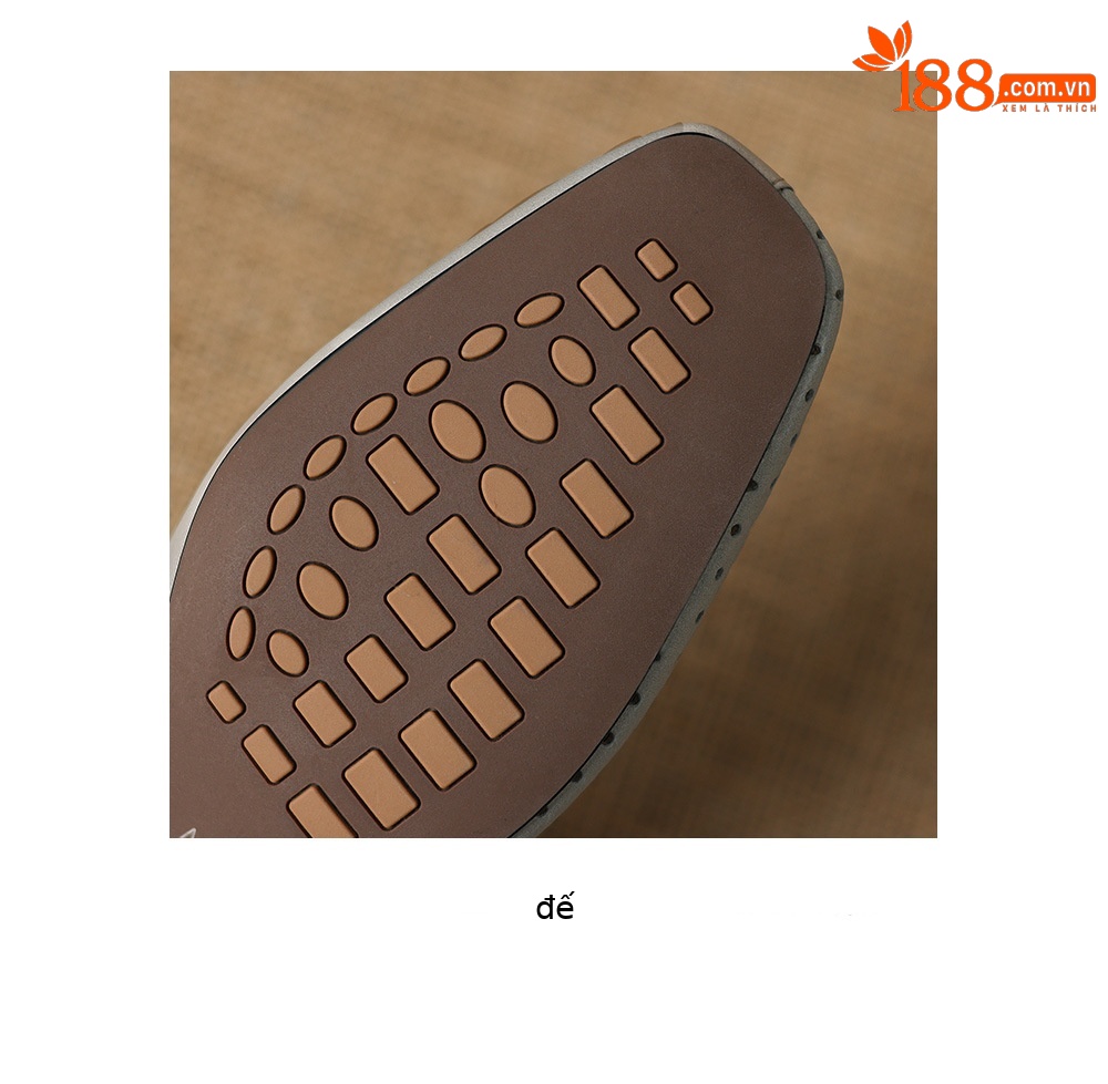 Giày lười nữ mũi vuông da dê đục lỗ hở mũi gót thấp 3,5 cm — Sương mù xanh chi tiết 15