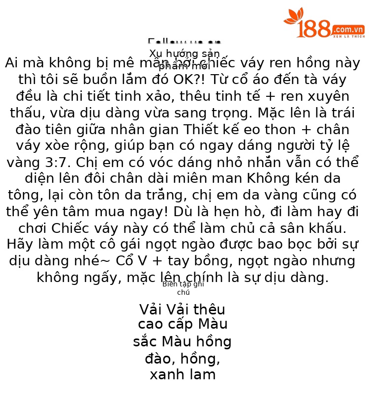 Đầm maxi nữ tay bồng ren hoa V cut-out phong cách Pháp cung đình — xanh lam, màu hồng, màu mơ chi tiết 1