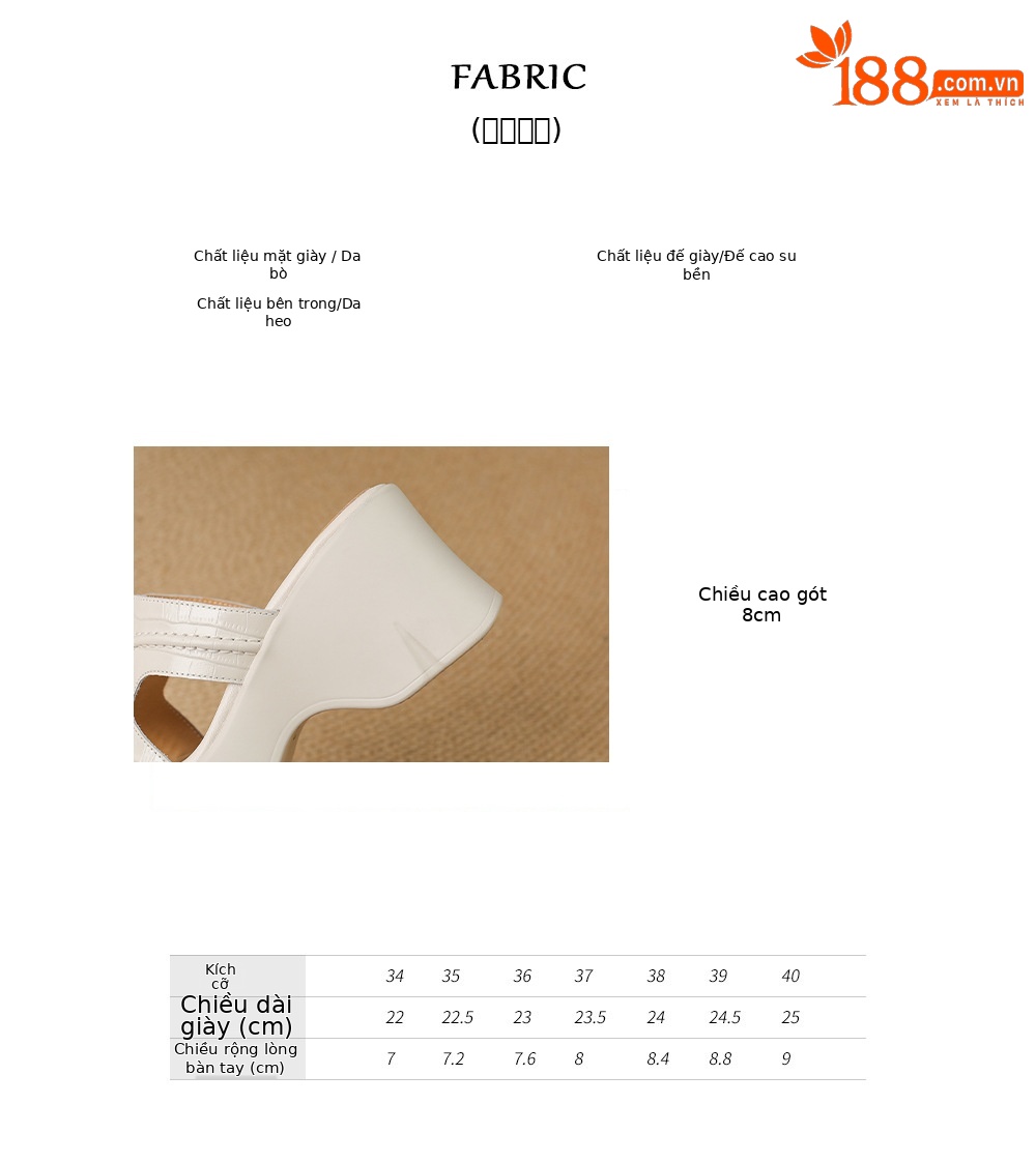 Dép sandal nữ quai chữ V đế xuồng cao 8 cm, mũi hở, đế dày êm chân — Trắng kem-, màu vàng chi tiết 3