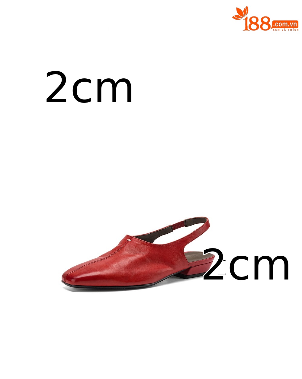Sandal nữ mũi nhọn quai ngang gót thấp phong cách Hàn Quốc — màu nâu chi tiết 3