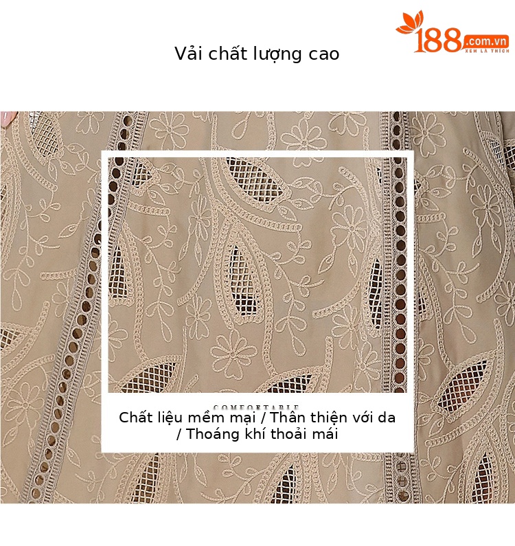 Đầm maxi nữ thắt eo cổ điển Pháp ren thêu họa tiết tay ngắn — màu đen, xanh nhạt, màu hồng, Xanh da trời nhạtcolor chi tiết 26