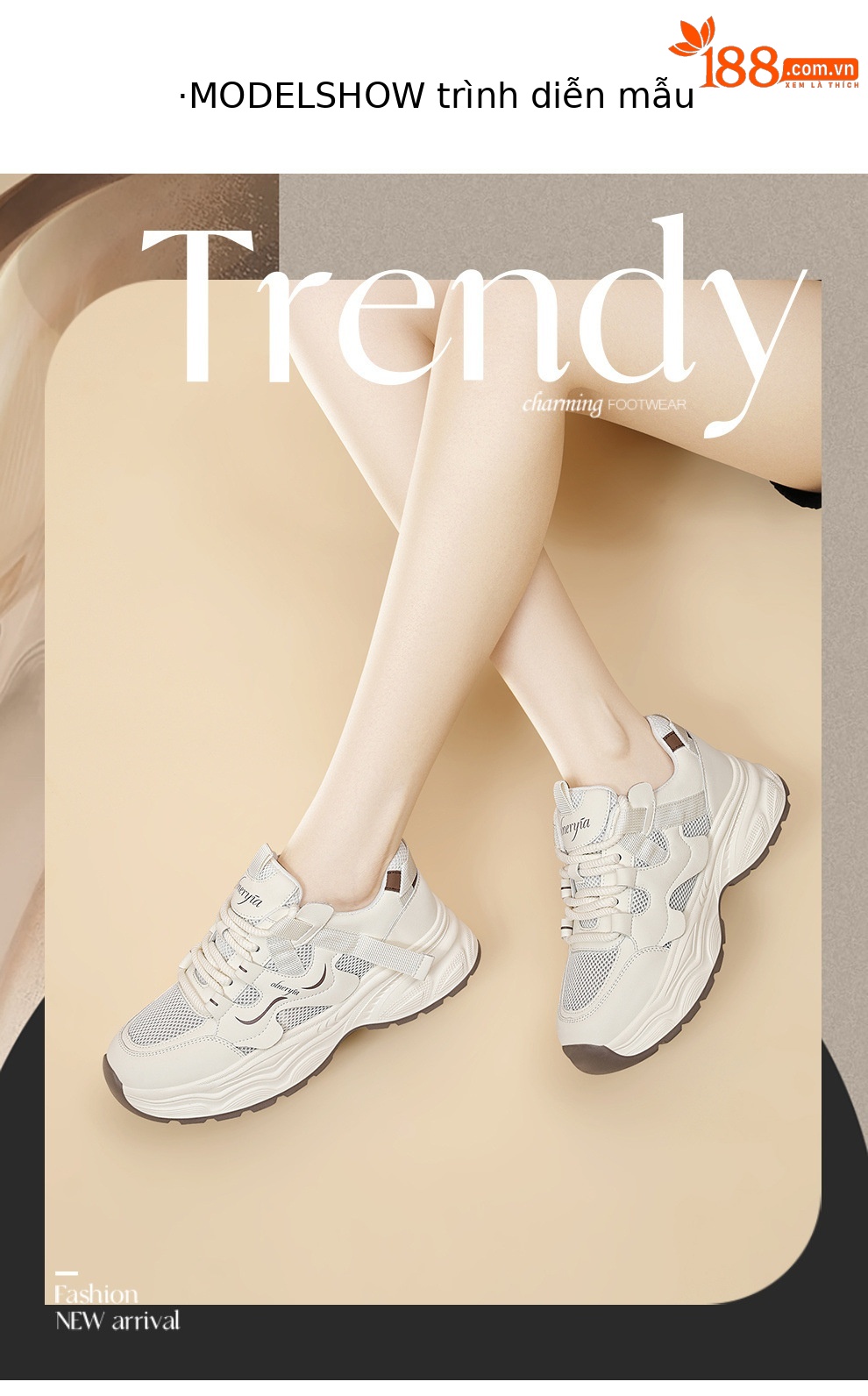 Giày sneaker nữ chunky đế dày lưới thoáng khí mùa xuân hè — 6112 thẻ, 611m màu nâu chi tiết 5