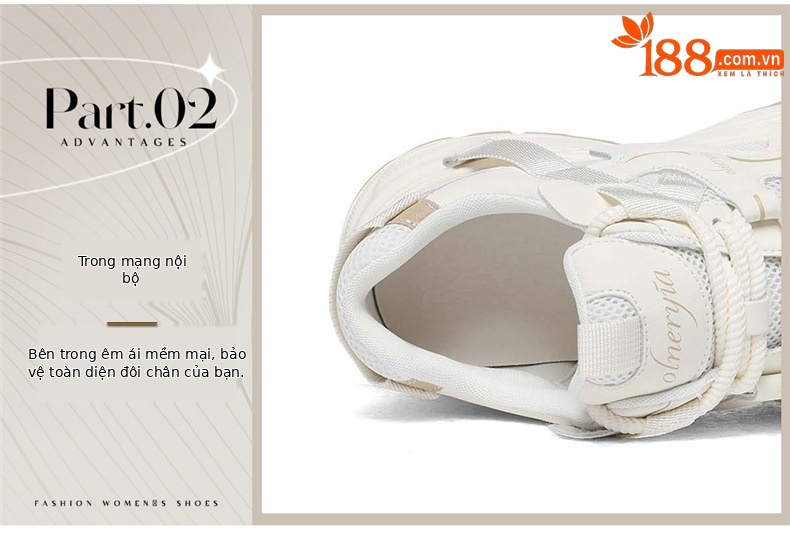 Giày sneaker nữ chunky đế dày lưới thoáng khí mùa xuân hè — 6112 thẻ, 611m màu nâu chi tiết 8