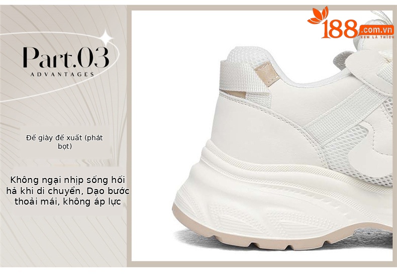 Giày sneaker nữ chunky đế dày lưới thoáng khí mùa xuân hè — 6112 thẻ, 611m màu nâu chi tiết 9