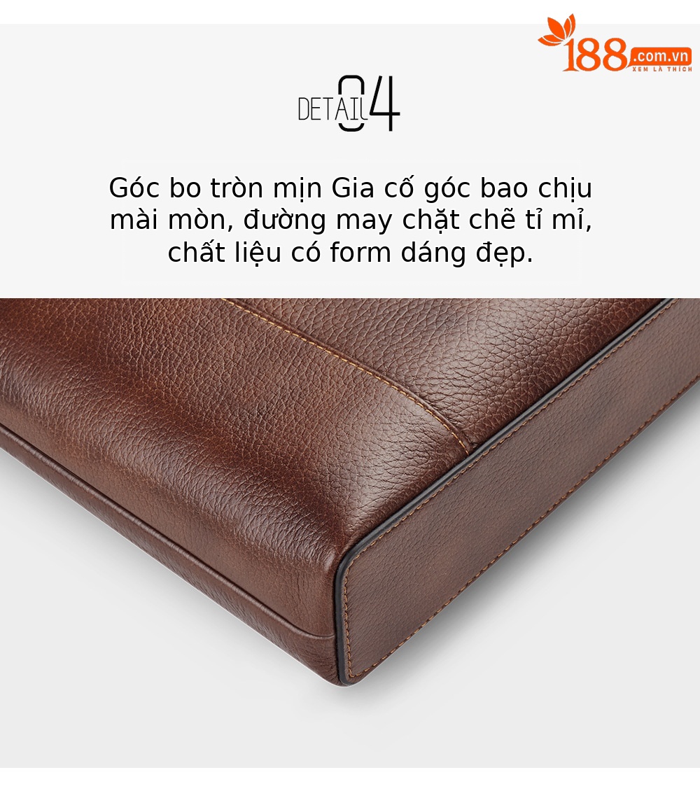 Túi xách nam da bò vintage tote bag đựng laptop công suất lớn chi tiết 7