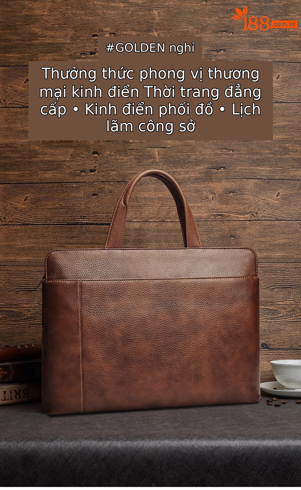 Túi xách nam da bò vintage tote bag đựng laptop công suất lớn chi tiết 16