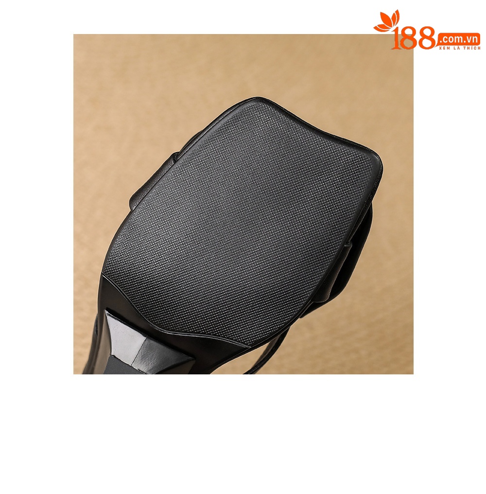 Sandal cao gót nữ hở mũi đính đá lấp lánh, gót 6 cm, mùa hè — đen chi tiết 19