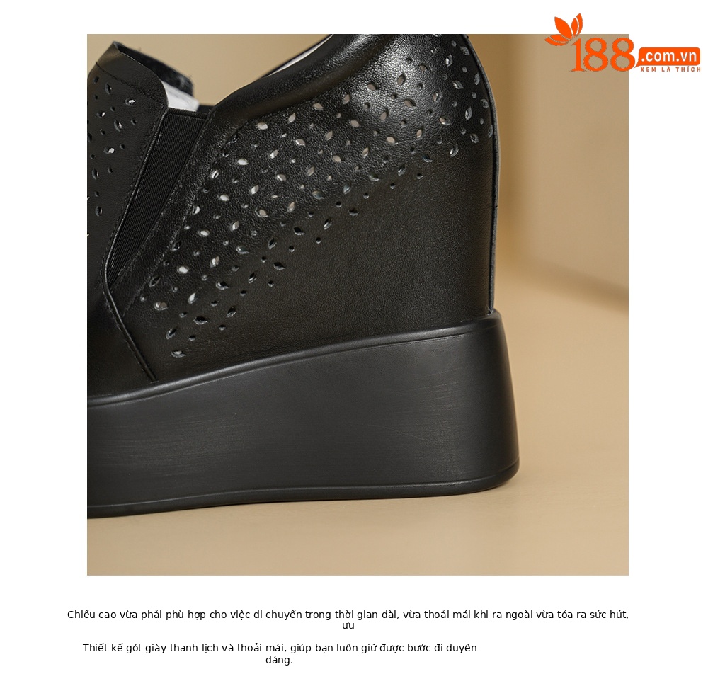 Giày sneaker nữ đế dày tăng chiều cao 12cm, form lười thoáng khí, phong cách trẻ trung — màu đen, màu trắng chi tiết 18