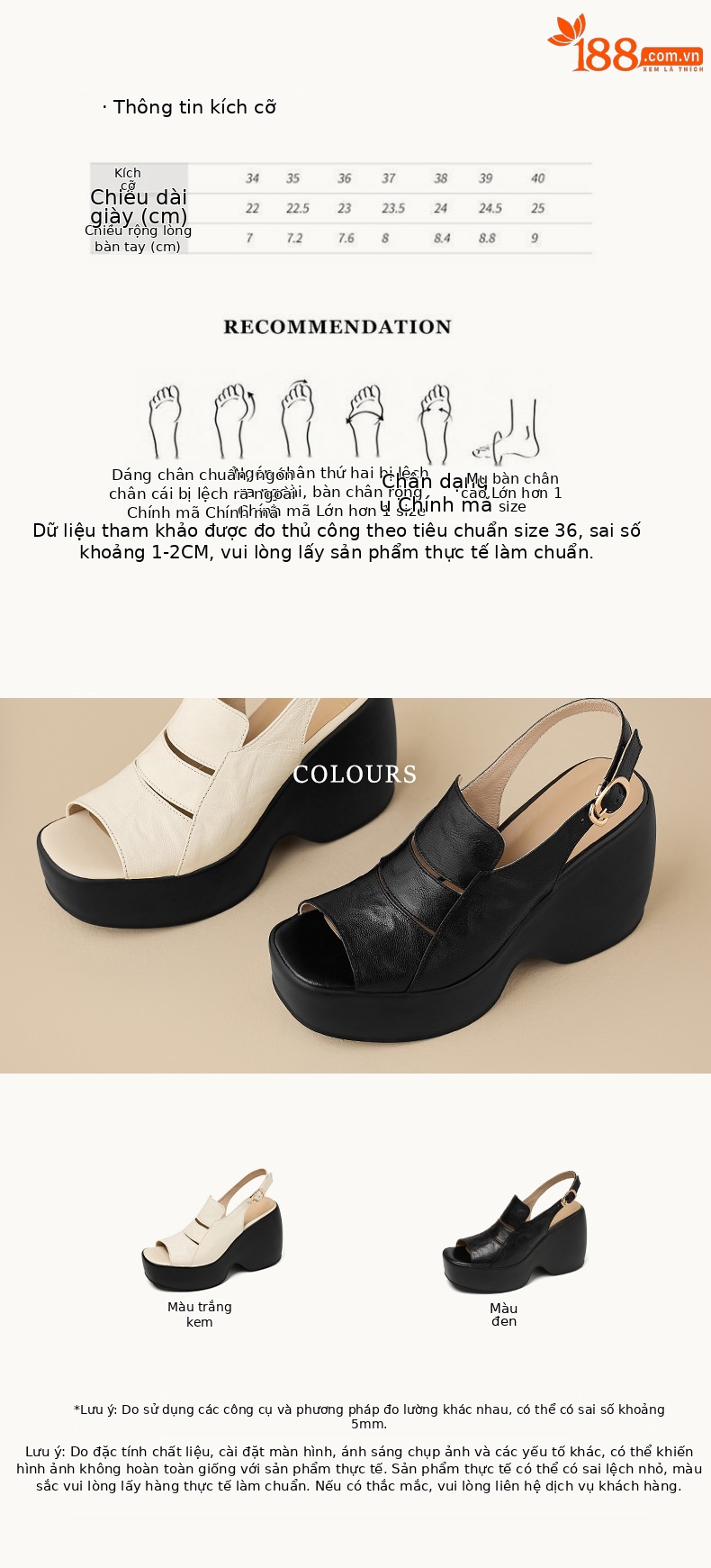 Sandal cao gót nữ đế xuồng mũi hở da cừu — màu đen, màu trắng ngà chi tiết 3