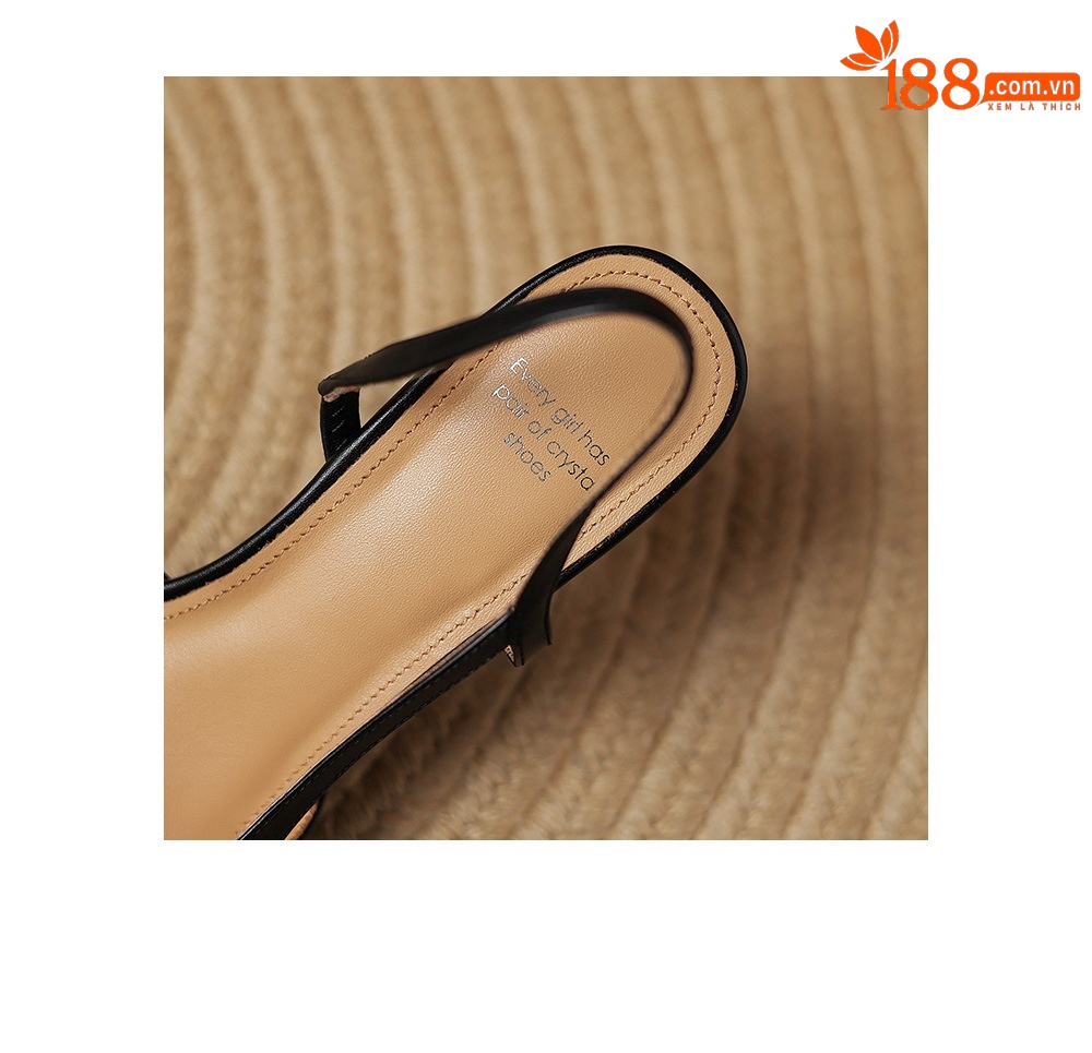 Sandal cao gót nữ mũi kín quai chéo buộc dây phong cách Hàn Quốc — đen chi tiết 21