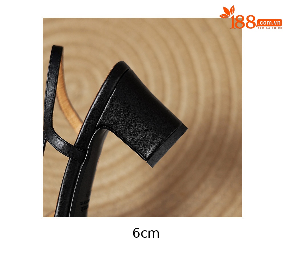 Sandal cao gót nữ mũi kín quai chéo buộc dây phong cách Hàn Quốc — đen chi tiết 22