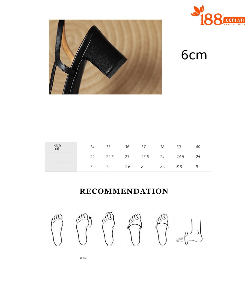 Sandal cao gót nữ mũi kín quai chéo buộc dây phong cách Hàn Quốc — đen chi tiết 4