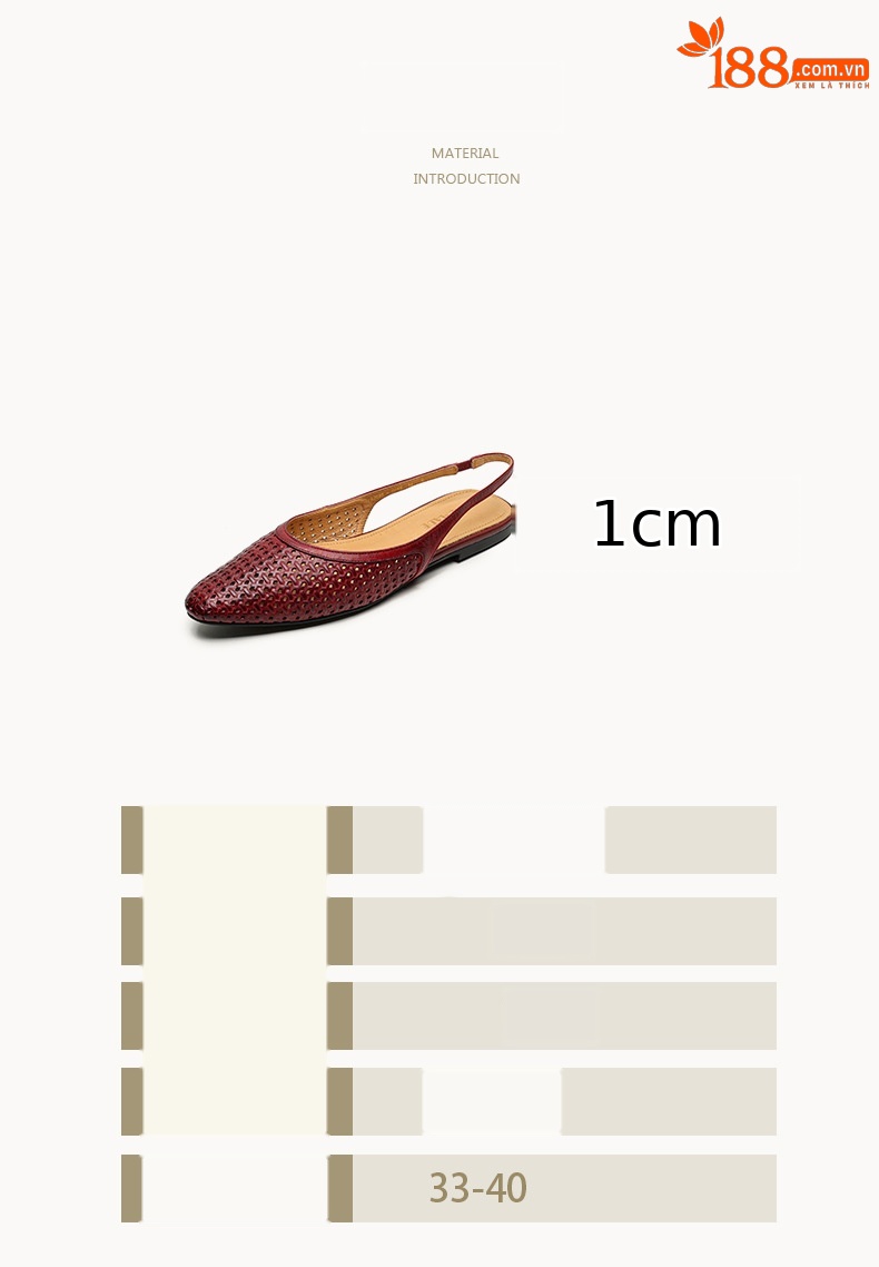 Sandal nữ da bò mũi kín quai sau đế bệt phong cách Hàn Quốc — đen chi tiết 3