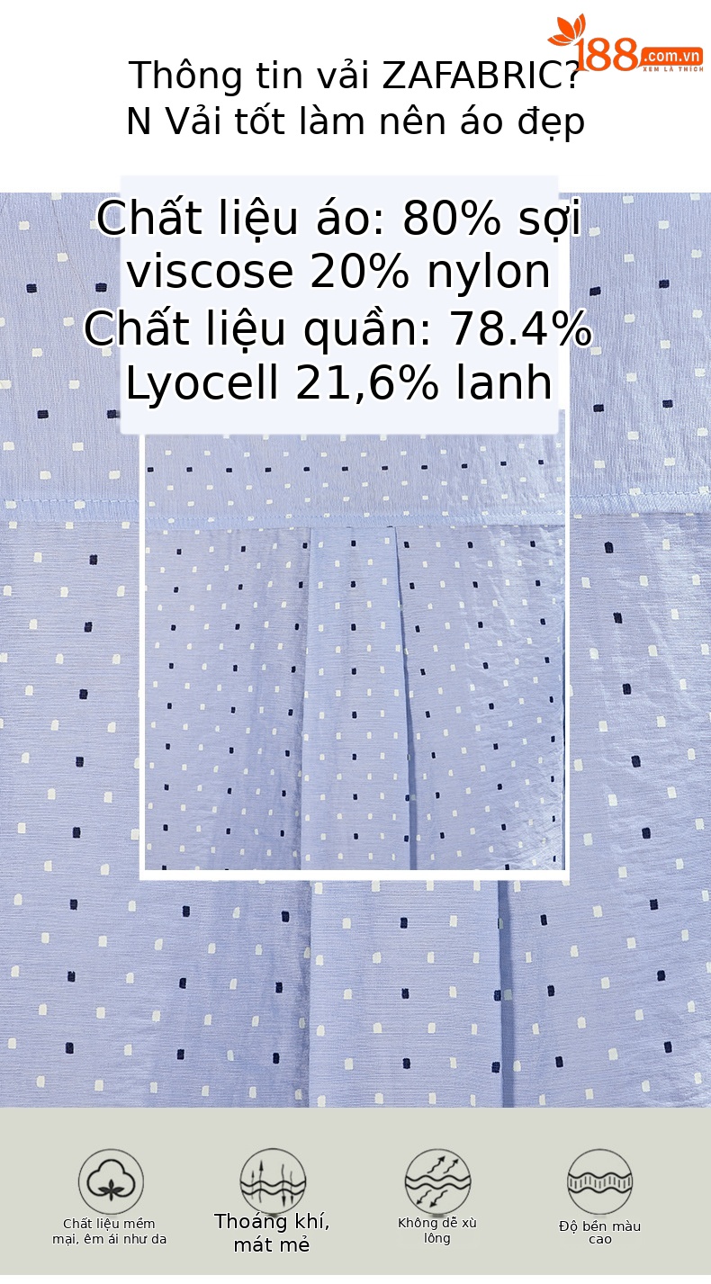 Set áo sơ mi tay ngắn quần dài nữ hai mảnh mùa hè 2026 — Màu ảnh chi tiết 6