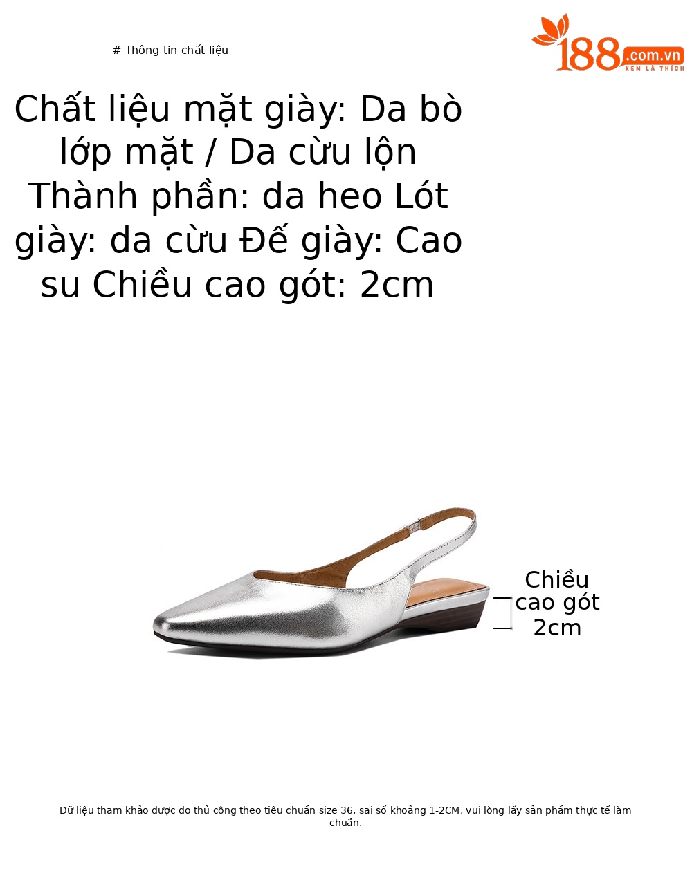 Sandal nữ da bò mũi trùm quai chữ V đế bệt phong cách Hàn Quốc — đen chi tiết 3