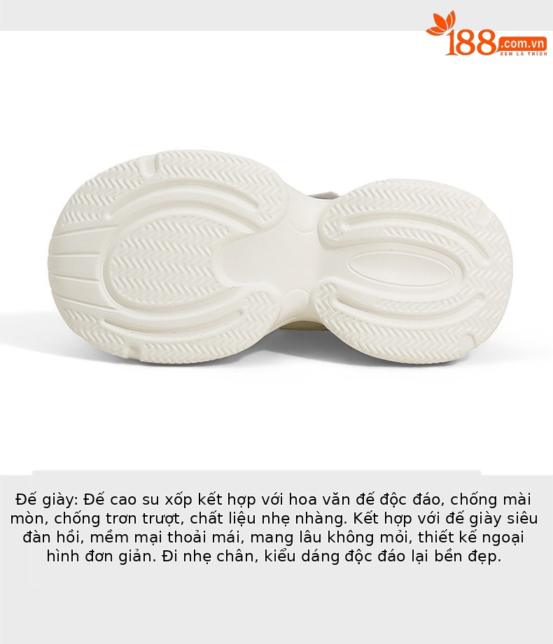 Giày sneaker nữ đế dày chunky lưới thoáng khí gót siêu cao 8 cm — Xám hồng, Len nguyên chất chi tiết 7