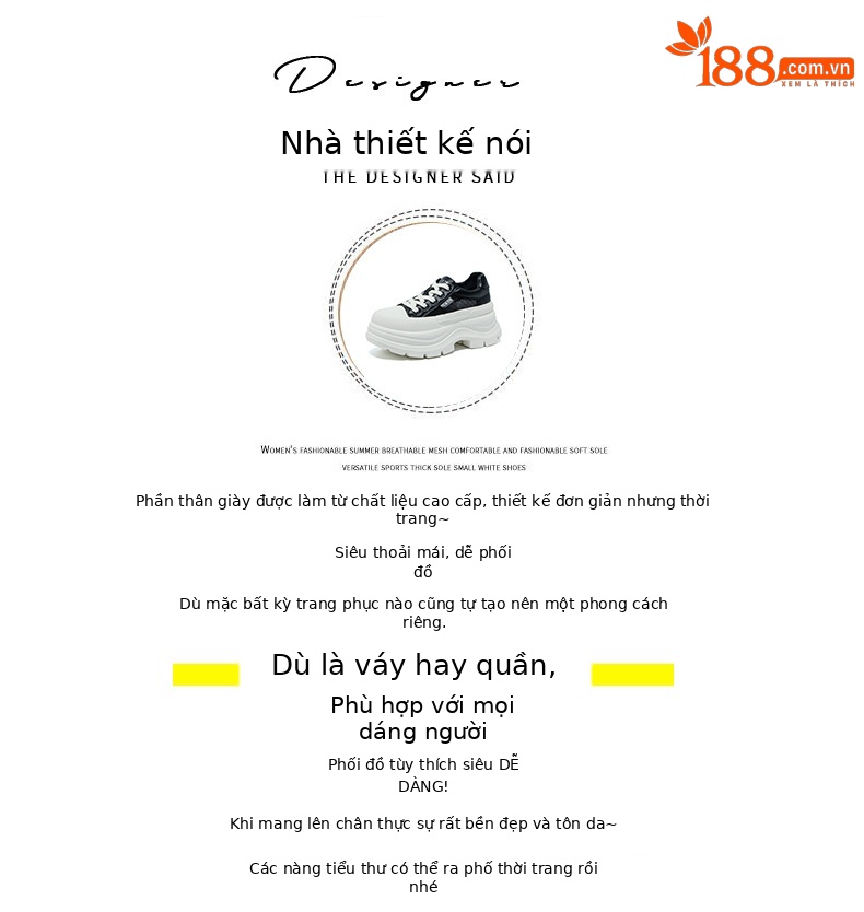 Giày sneaker nữ đế dày phong cách Anh quốc, form dày dặn, phối hợp trang phục hằng ngày — Be 5058, Đen 5058 chi tiết 4