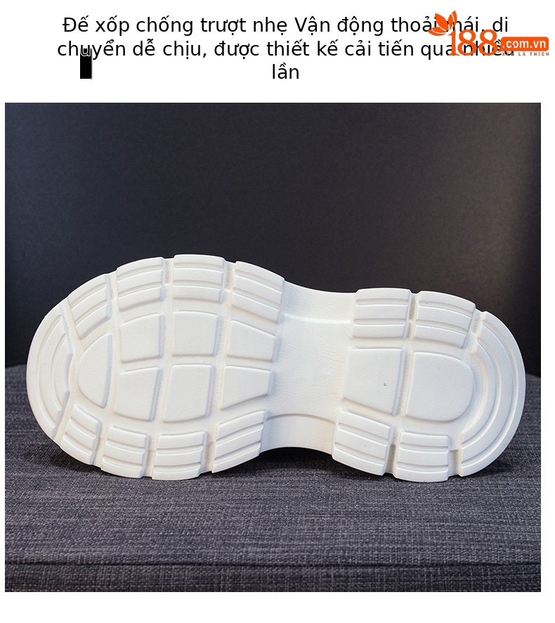 Giày sneaker nữ đế dày phong cách Anh quốc, form dày dặn, phối hợp trang phục hằng ngày — Be 5058, Đen 5058 chi tiết 9