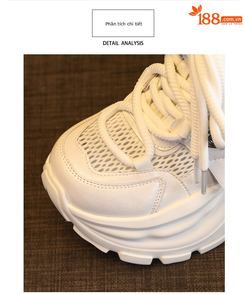 Giày sneaker nữ chunky đế dày tăng chiều cao, lưới thoáng khí, đa năng — màu sắc chi tiết 7