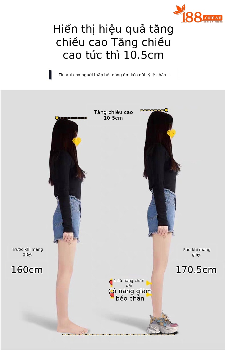 Giày sneaker nữ chunky đế dày tăng chiều cao, lưới thoáng khí, đa năng — màu sắc chi tiết 4