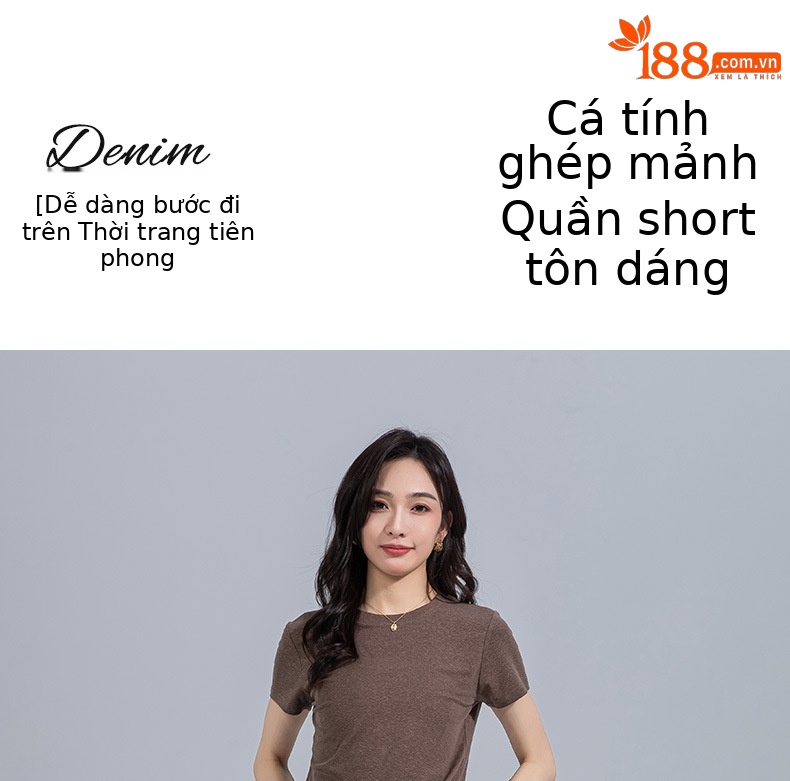 Quần short jean nam ống rộng dáng suông, cạp cao, phong cách đường phố Mỹ — xanh lam chi tiết 5