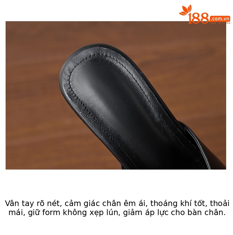 Sandal cao gót nữ hở mũi đế xuồng 11cm đinh tán — màu đen, màu trắng ngà chi tiết 4