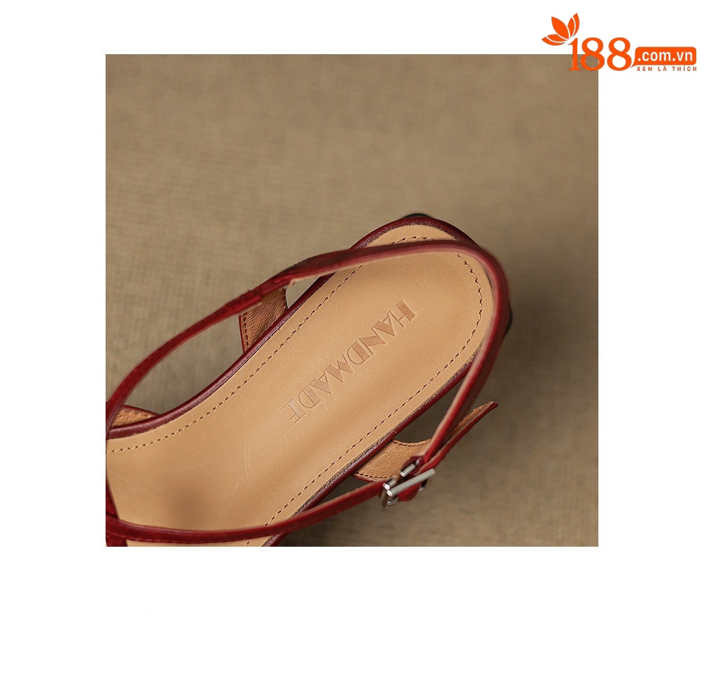 Sandal nữ mũi kín quai chéo buộc dây gót thấp phong cách Hàn Quốc — màu tím chi tiết 23