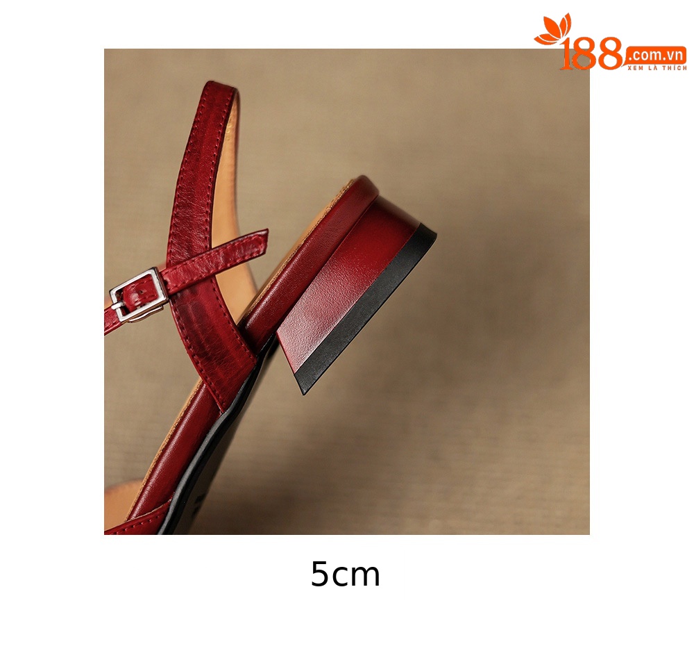 Sandal nữ mũi kín quai chéo buộc dây gót thấp phong cách Hàn Quốc — màu tím chi tiết 24