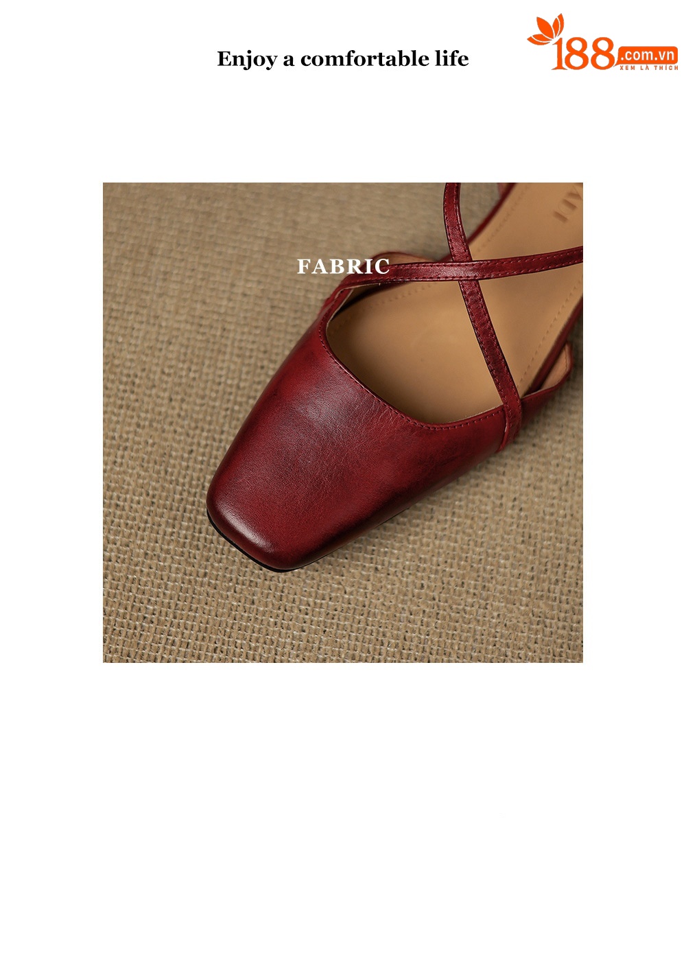 Sandal nữ mũi kín quai chéo buộc dây gót thấp phong cách Hàn Quốc — màu tím chi tiết 3