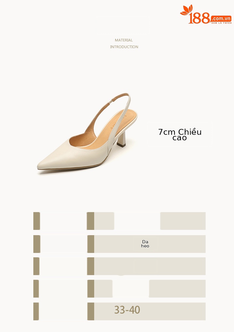 Sandal cao gót nữ mũi nhọn quai khóa, gót 9 cm phong cách Hàn Quốc — Rượu vang đỏ chi tiết 3