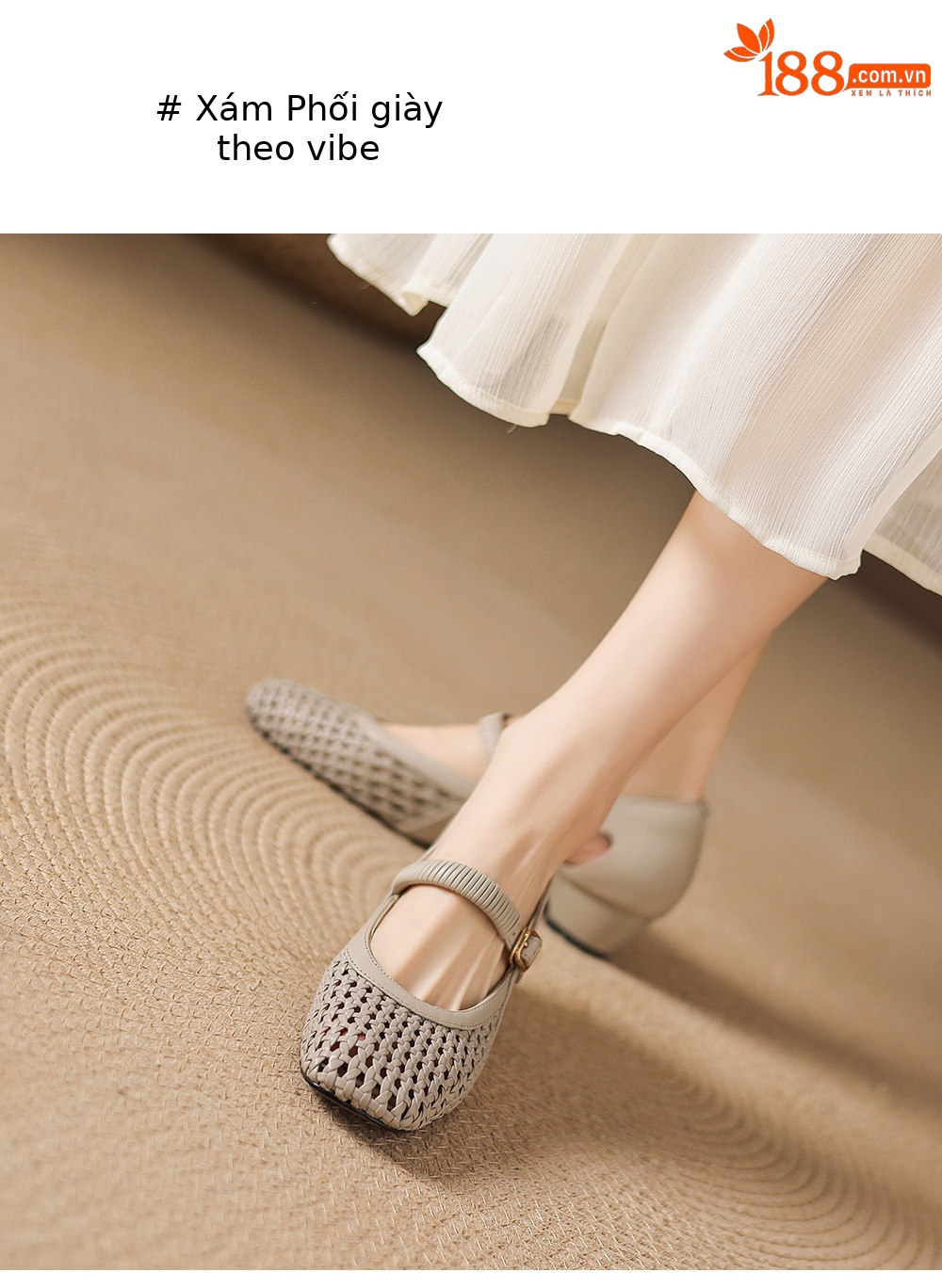 Giày sandal nữ gót thấp 3 cm mũi vuông hở bên da cừu đi làm — đen chi tiết 15