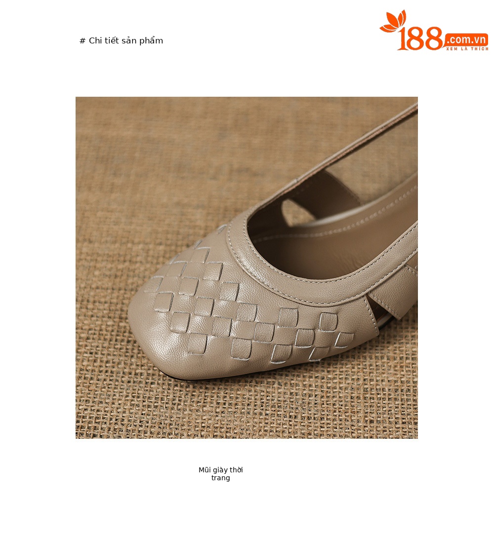Giày sandal nữ mũi vuông gót thấp 3 cm, da cừu, hở mũi, phong cách thời trang — đen chi tiết 5