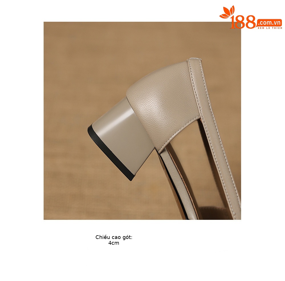 Giày sandal nữ mũi vuông gót thấp 3 cm, da cừu, hở mũi, phong cách thời trang — đen chi tiết 6