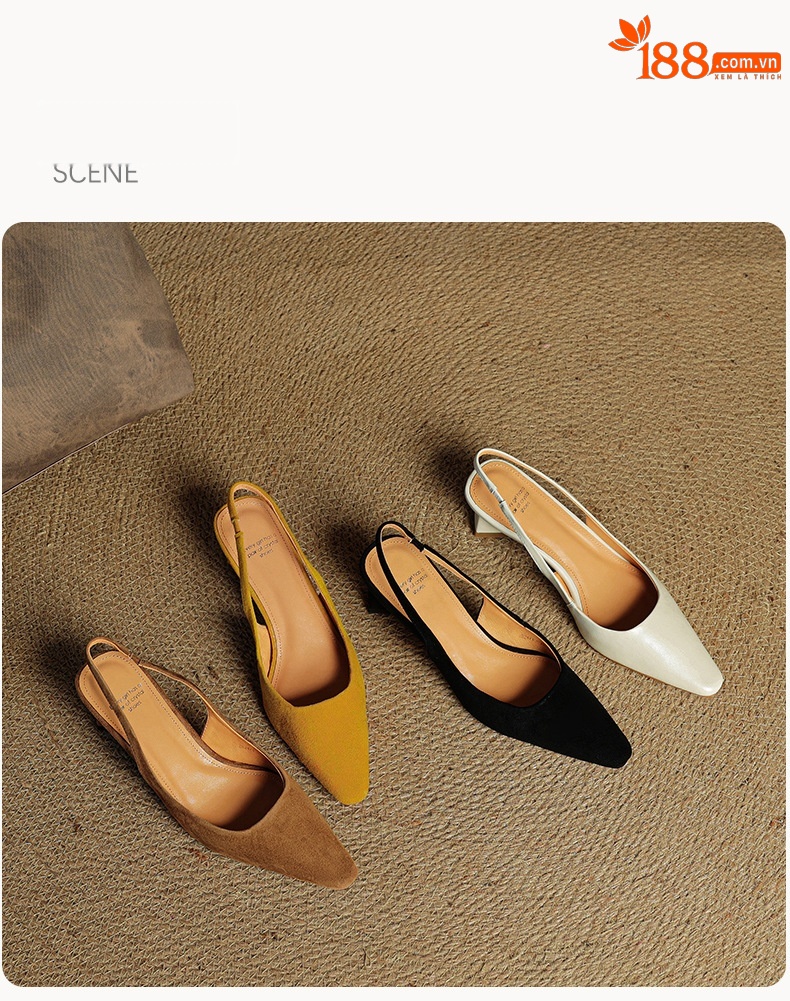 Sandal cao gót nữ hở mũi gót thô 4 cm, phong cách Hàn Quốc, đi làm — đen chi tiết 20