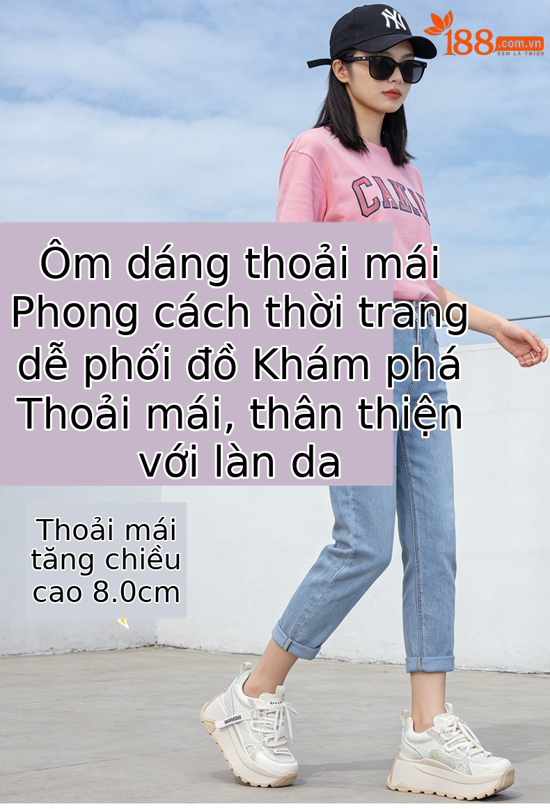 Giày sneaker nữ đế dày lưới thoáng khí phong cách retro — Xám 5066, Be 5066, Hồng đào 5066 chi tiết 1