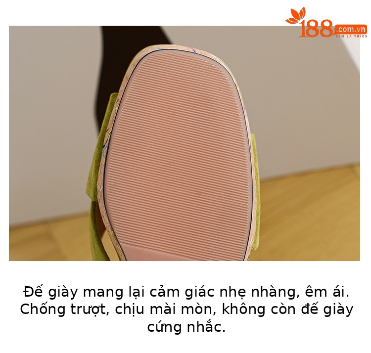 Sandal cao gót nữ quai chéo đế xuồng, gót 9 cm, hở mũi, khóa một chữ — xanh lá cây, màu kaki chi tiết 6