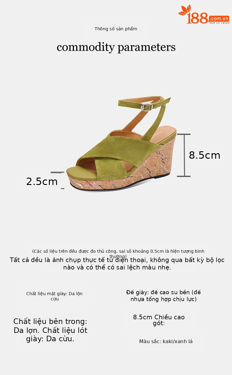 Sandal cao gót nữ quai chéo đế xuồng, gót 9 cm, hở mũi, khóa một chữ — xanh lá cây, màu kaki chi tiết 2