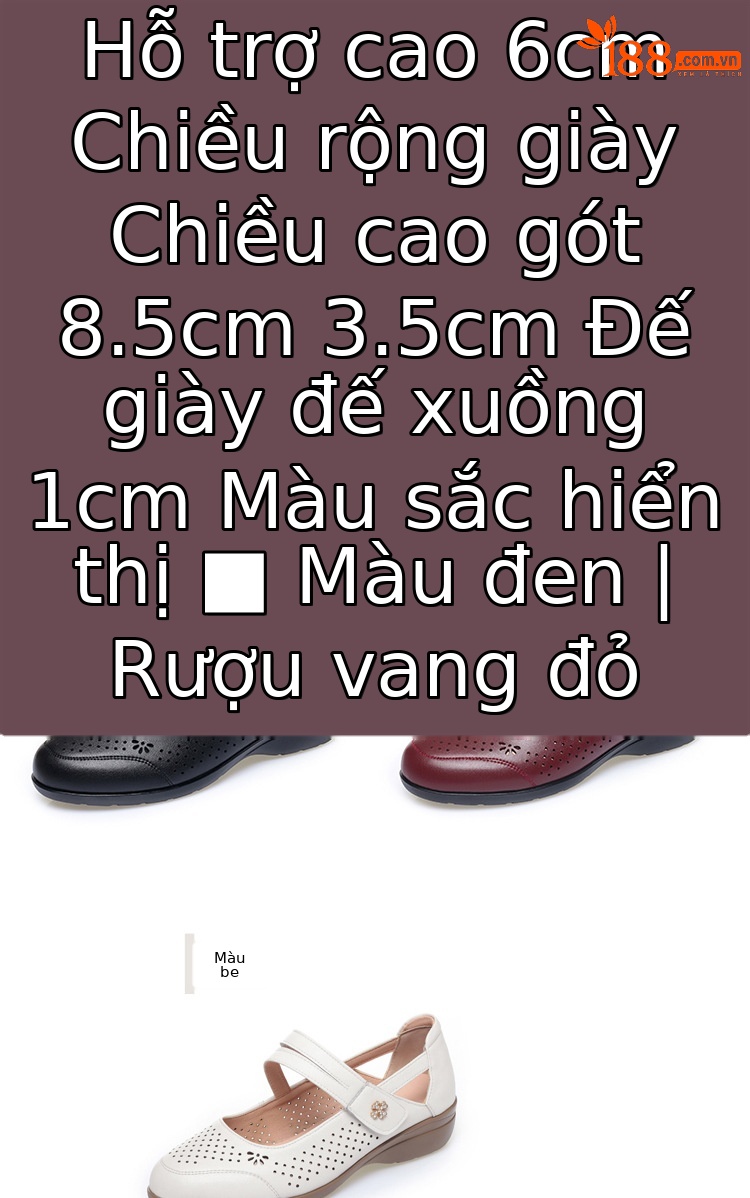 Giày Mary Jane nữ quai ngang có khóa, mũi hở, da mềm đế bệt — màu be chi tiết 4