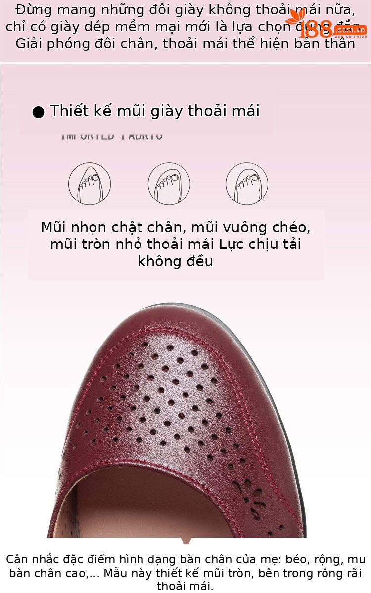 Giày Mary Jane nữ quai ngang có khóa, mũi hở, da mềm đế bệt — màu be chi tiết 5