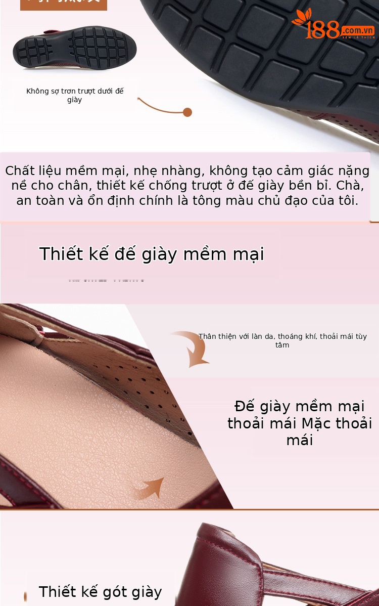 Giày Mary Jane nữ quai ngang có khóa, mũi hở, da mềm đế bệt — màu be chi tiết 7